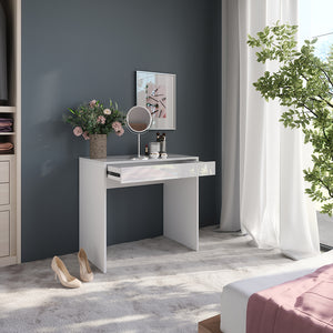 Vicco Tavolo da toeletta Bianco/bianco lucido 81.4 cm