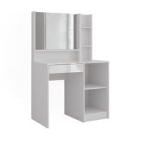 Vicco Tavolo da toeletta Bianco/bianco lucido 89.8 cm 3 parti