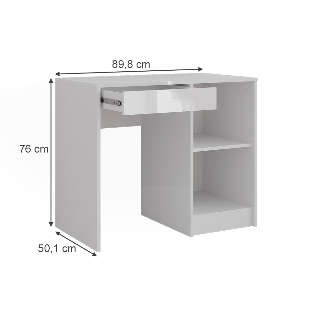 Vicco Tavolo da toeletta Bianco/bianco lucido 89.8 cm