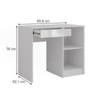 Vicco Tavolo da toeletta Bianco/bianco lucido 89.8 cm