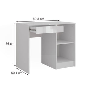 Vicco Tavolo da toeletta Bianco/bianco lucido 89.8 cm