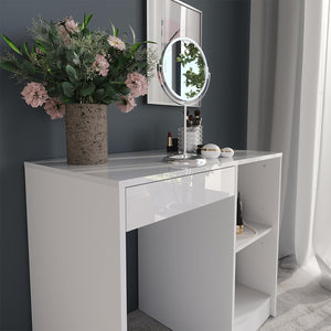 Vicco Tavolo da toeletta Bianco/bianco lucido 89.8 cm