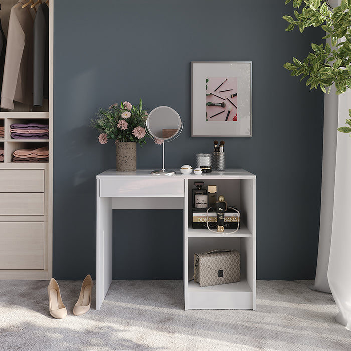 Vicco Tavolo da toeletta Bianco/bianco lucido 89.8 cm