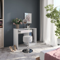 Vicco Tavolo da toeletta Bianco/bianco lucido 89.8 cm con sgabello