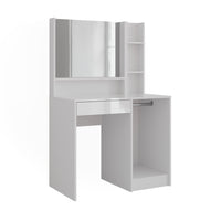 Vicco Tavolo da toeletta Bianco/bianco lucido 89.8 cm 3 parti