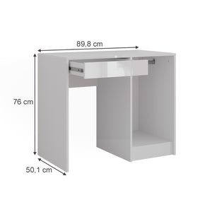 Vicco Tavolo da toeletta Bianco/bianco lucido 89.8 cm