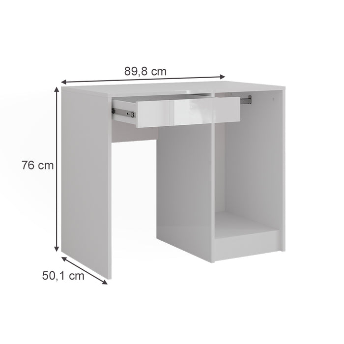 Vicco Tavolo da toeletta Bianco/bianco lucido 89.8 cm