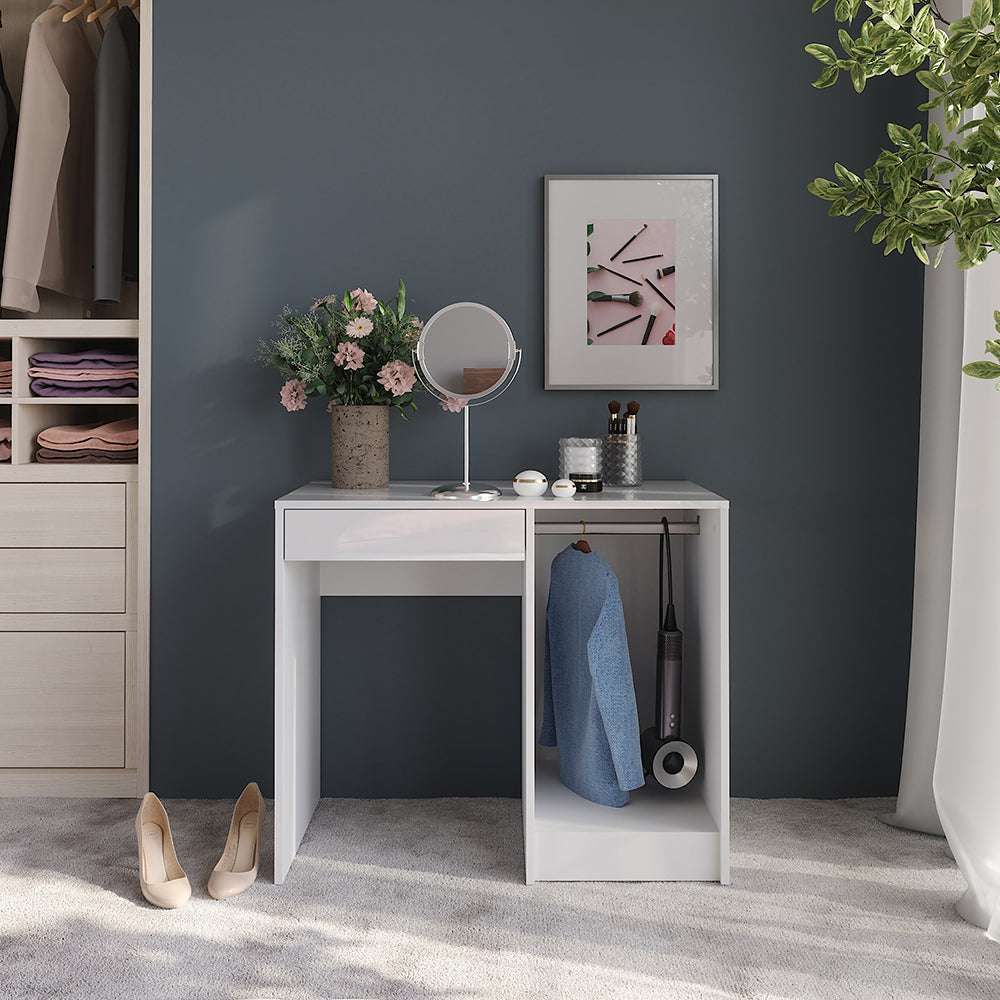 Vicco Tavolo da toeletta Bianco/bianco lucido 89.8 cm