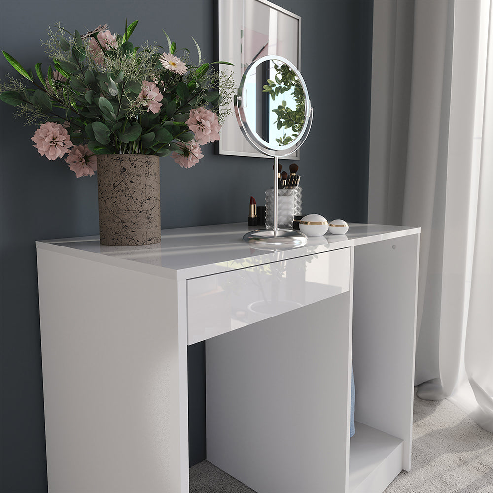 Vicco Tavolo da toeletta Bianco/bianco lucido 89.8 cm