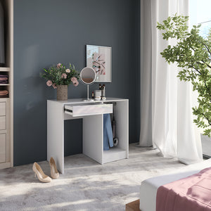 Vicco Tavolo da toeletta Bianco/bianco lucido 89.8 cm