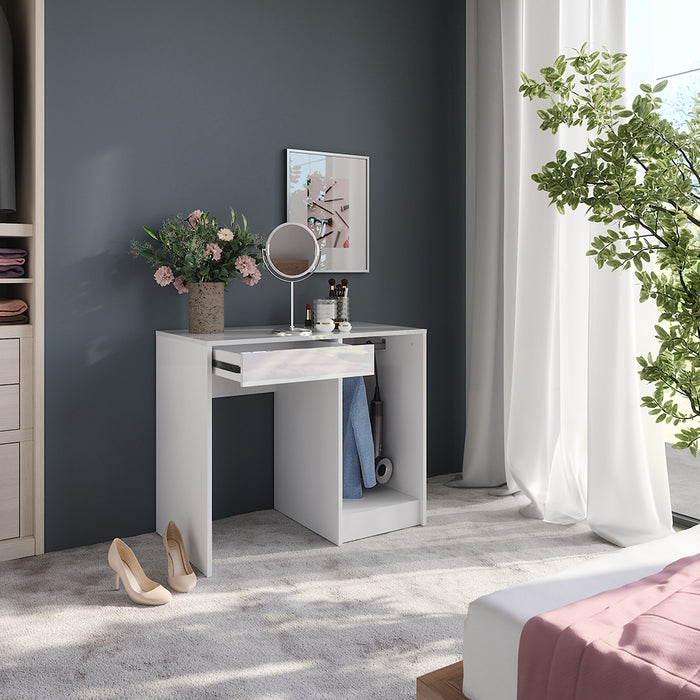 Vicco Tavolo da toeletta Bianco/bianco lucido 89.8 cm