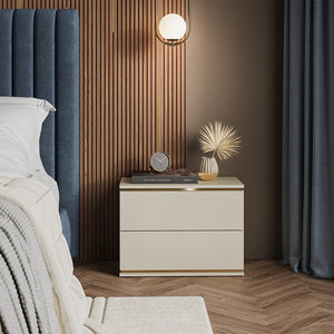 Vicco Comodino camera da letto Cachemire 66 x 48.6 cm con 2 cassetti