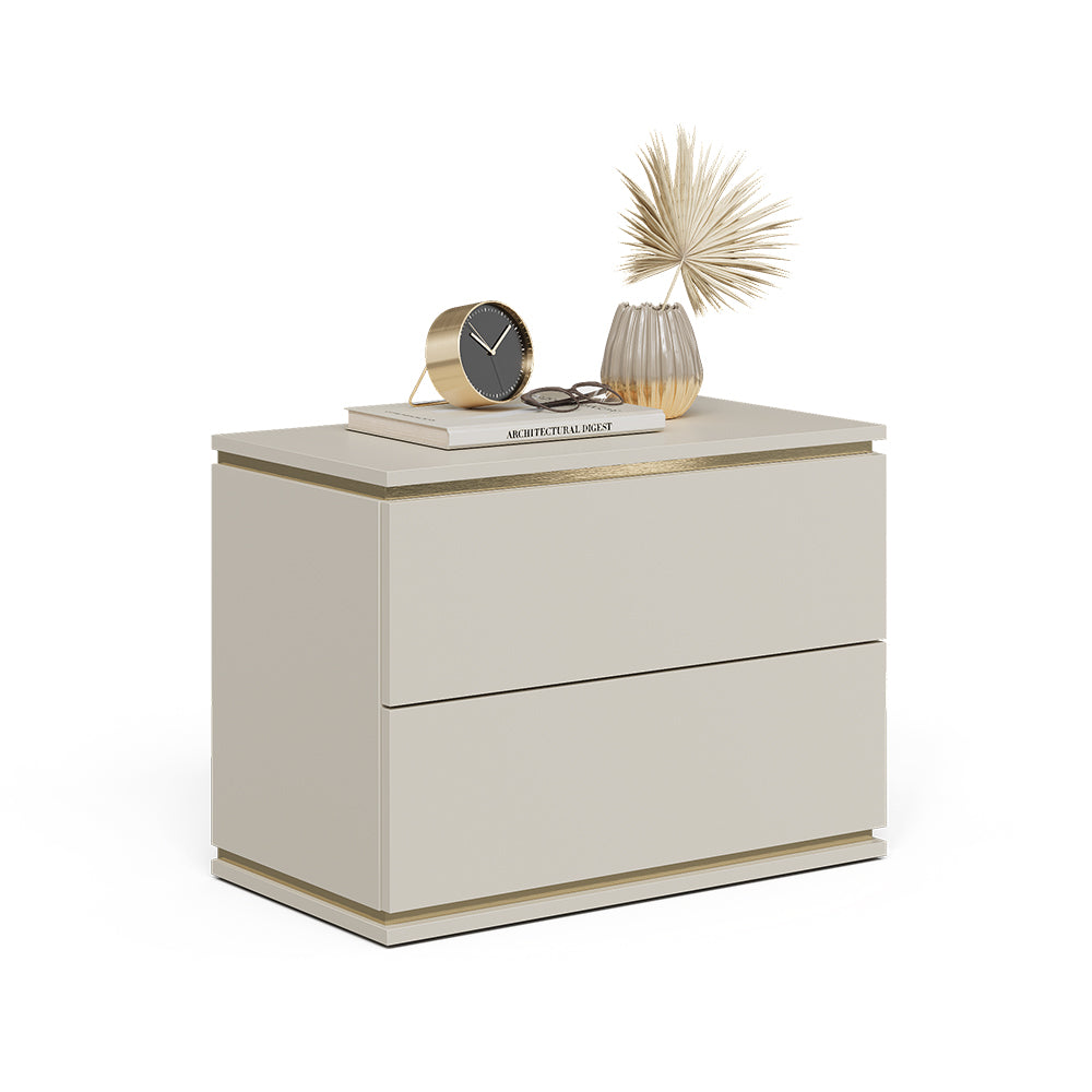 Vicco Comodino camera da letto Cachemire 66 x 48.6 cm con 2 cassetti