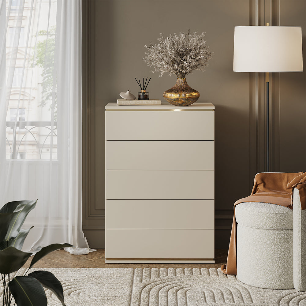 Vicco Cassettiera per camera da letto Cachemire 76 x 109.1 cm con 5 cassetti