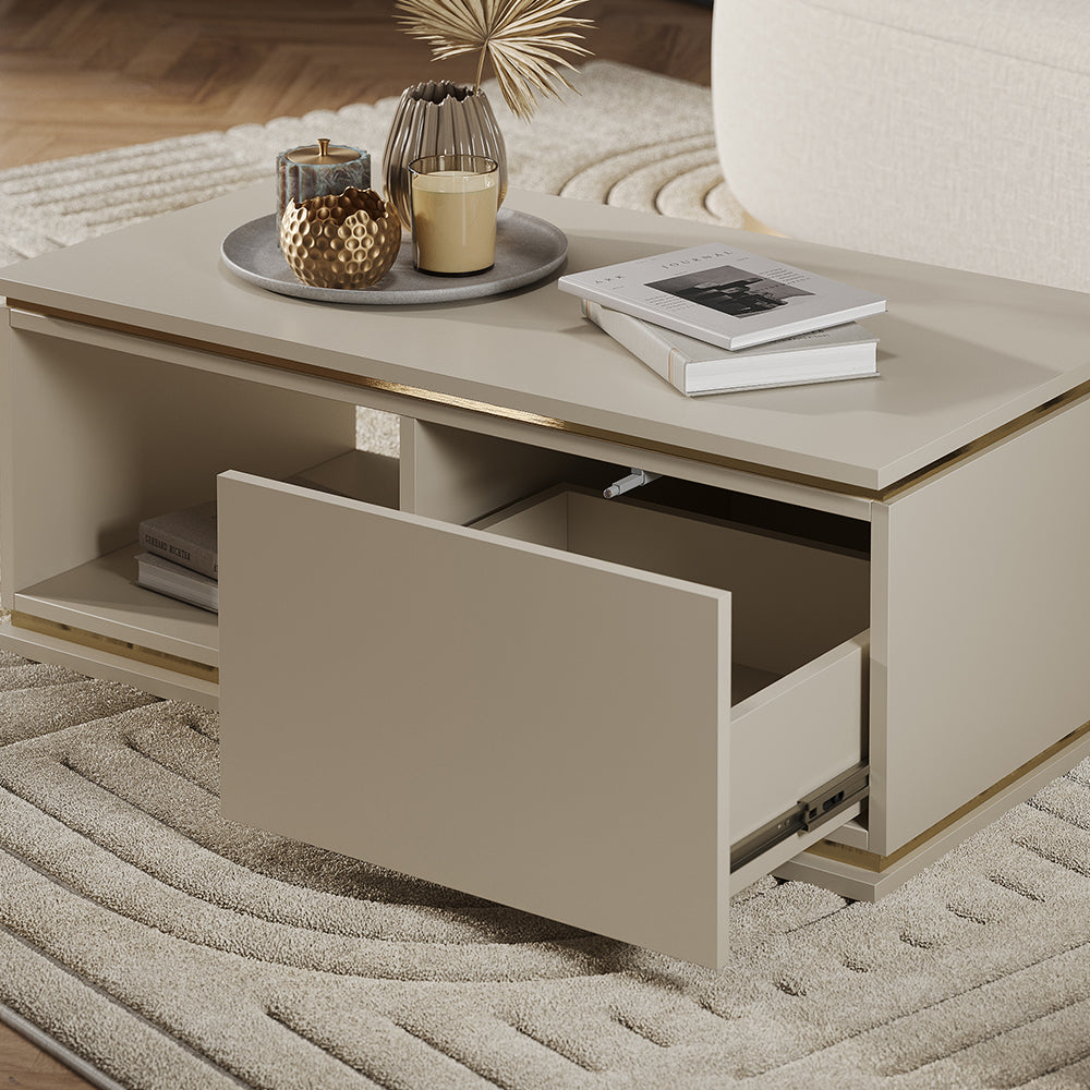 Vicco Tavolino Cachemire 90 x 50 cm con cassetto