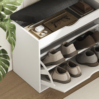 Vicco Panca scarpiera da ingresso Bianco 60 x 51 cm con 2 scomparti