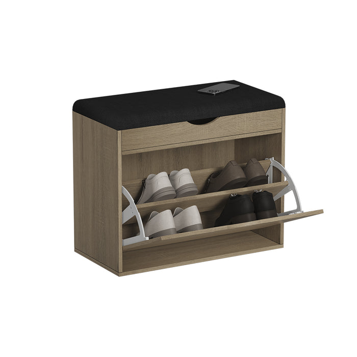 Vicco Panca scarpiera da ingresso Sonoma 60 x 51 cm con 2 scomparti