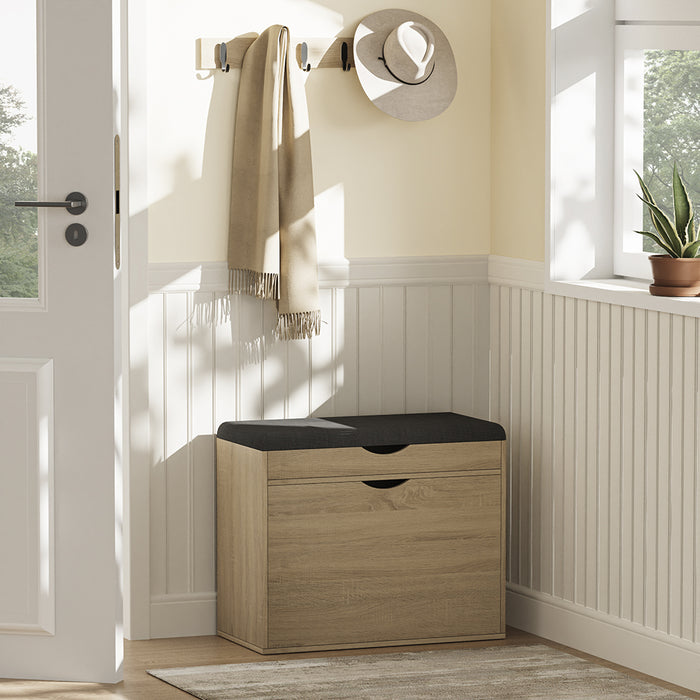 Vicco Panca scarpiera da ingresso Sonoma 60 x 51 cm con 2 scomparti