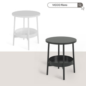 Vicco Tavolino da salotto Bianco 40 x 40 cm con spazio di archiviazione aggiuntivo
