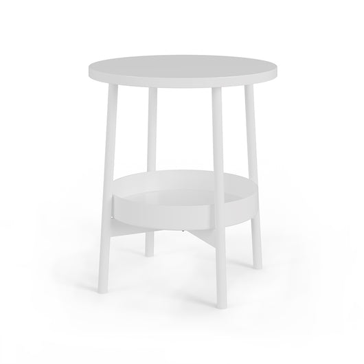 Vicco Tavolino da salotto Bianco 40 x 40 cm con spazio di archiviazione aggiuntivo