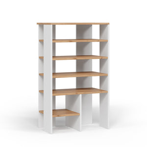 Vicco Scarpiera Rovere bianco/dorato 60 x 100 cm con 5 scomparti