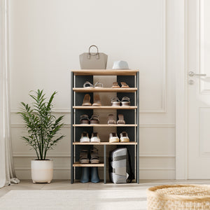 Vicco Scarpiera Antracite/quercia dorata 60 x 100 cm con 5 scomparti