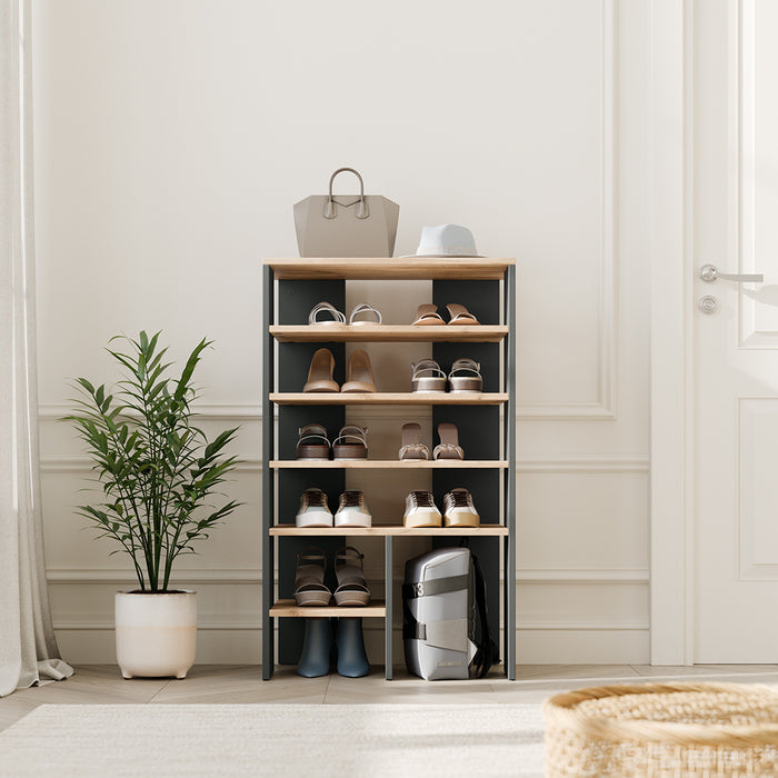 Vicco Scarpiera Antracite/quercia dorata 60 x 100 cm con 5 scomparti