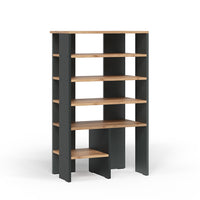 Vicco Scarpiera Antracite/quercia dorata 60 x 100 cm con 5 scomparti