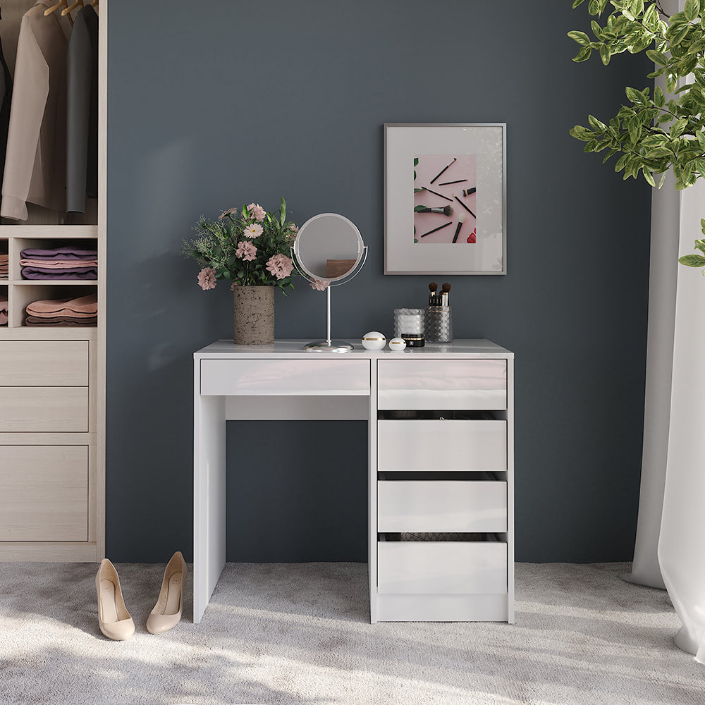 Vicco Tavolo da toeletta Bianco/bianco lucido 89.8 cm