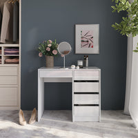 Vicco Tavolo da toeletta Bianco/bianco lucido 89.8 cm