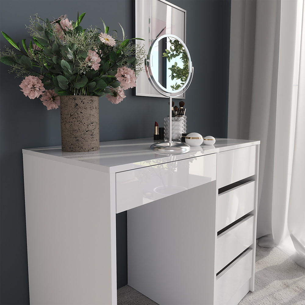 Vicco Tavolo da toeletta Bianco/bianco lucido 89.8 cm