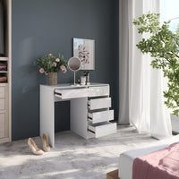 Vicco Tavolo da toeletta Bianco/bianco lucido 89.8 cm