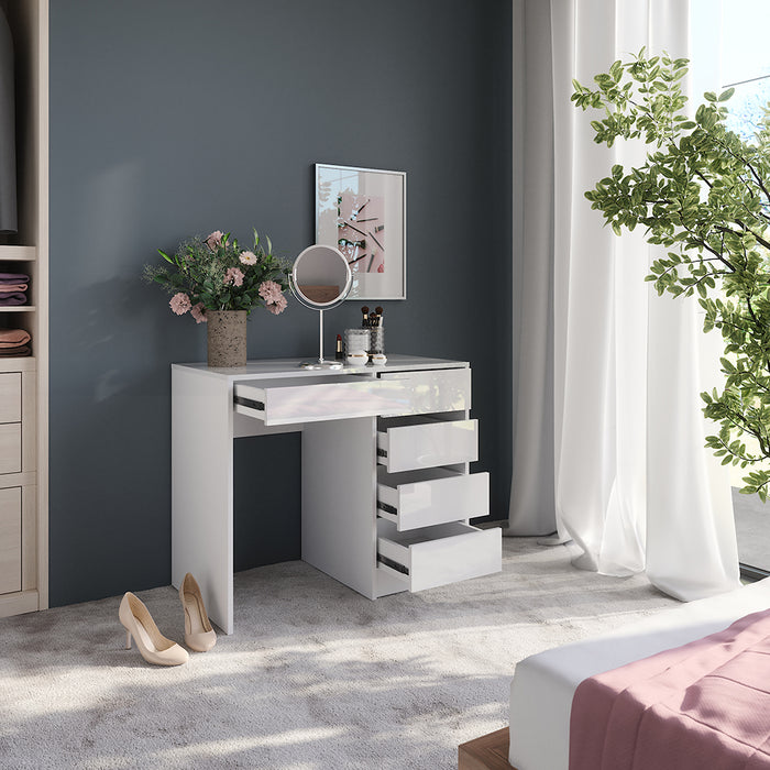 Vicco Tavolo da toeletta Bianco/bianco lucido 89.8 cm