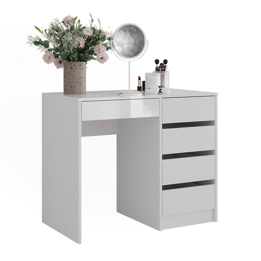 Vicco Tavolo da toeletta Bianco/bianco lucido 89.8 cm