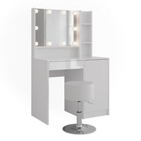 Vicco Tavolo da toeletta Bianco 89.8 cm 7 parti