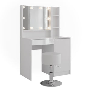 Vicco Tavolo da toeletta Bianco 89.8 cm 7 parti