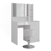 Vicco Tavolo da toeletta Bianco 89.8 cm 7 parti