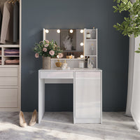 Vicco Tavolo da toeletta Bianco 89.8 cm 7 parti