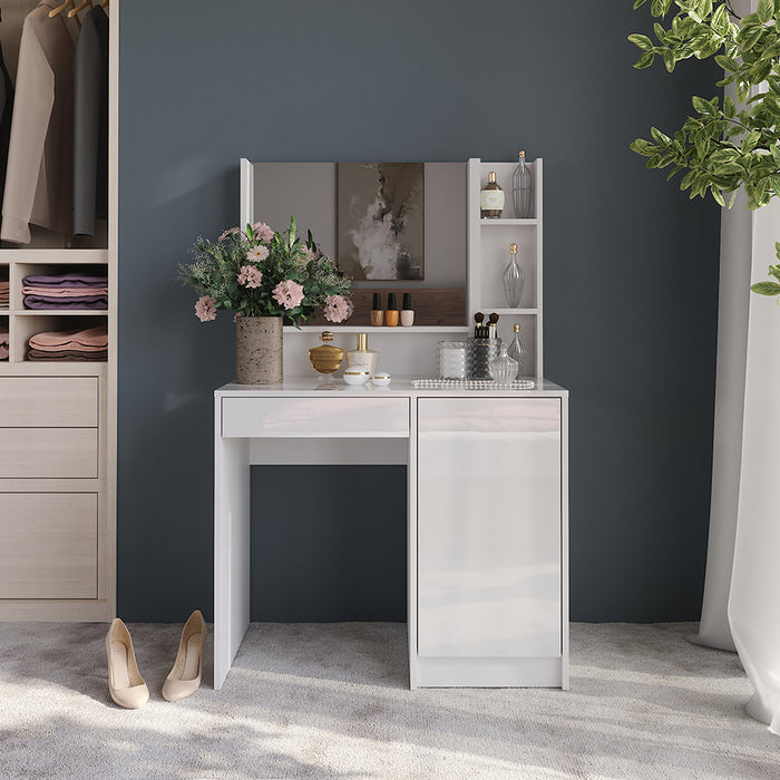 Vicco Tavolo da toeletta Bianco 89.8 cm 6 parti