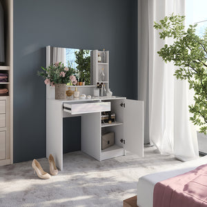 Vicco Tavolo da toeletta Bianco 89.8 cm 6 parti