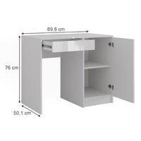 Vicco Tavolo da toeletta Bianco/bianco lucido 89.8 cm