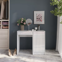 Vicco Tavolo da toeletta Bianco/bianco lucido 89.8 cm