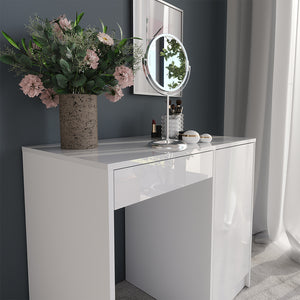Vicco Tavolo da toeletta Bianco/bianco lucido 89.8 cm