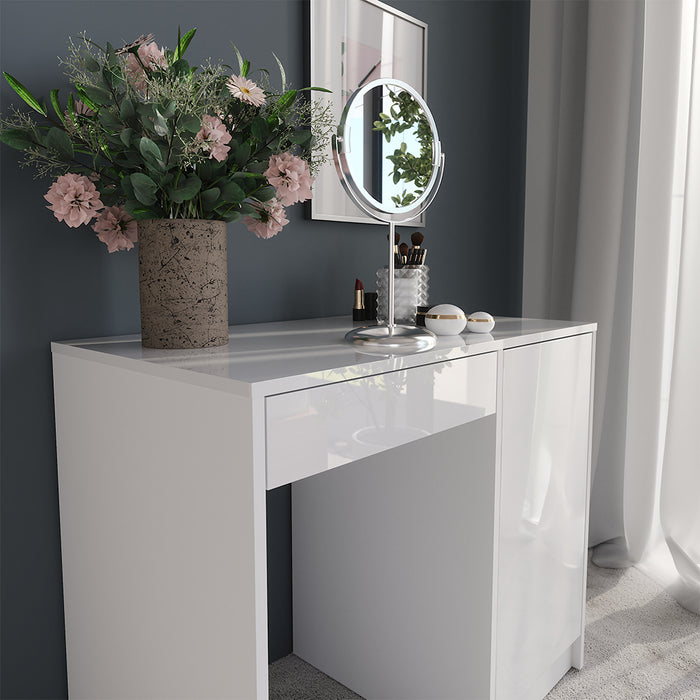 Vicco Tavolo da toeletta Bianco/bianco lucido 89.8 cm