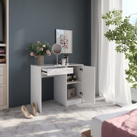 Vicco Tavolo da toeletta Bianco/bianco lucido 89.8 cm