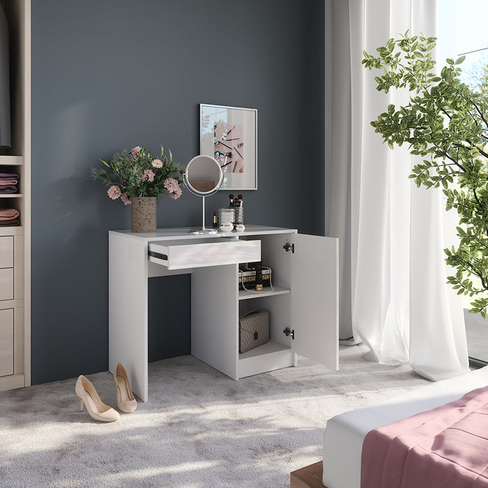 Vicco Tavolo da toeletta Bianco/bianco lucido 89.8 cm