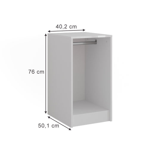 Vicco Credenza Bianco 40.2 x 76.2 cm con coperchio del contenitore