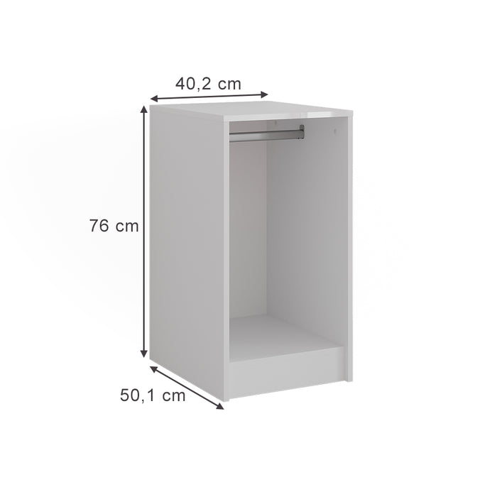 Vicco Credenza Bianco 40.2 x 76.2 cm con coperchio del contenitore
