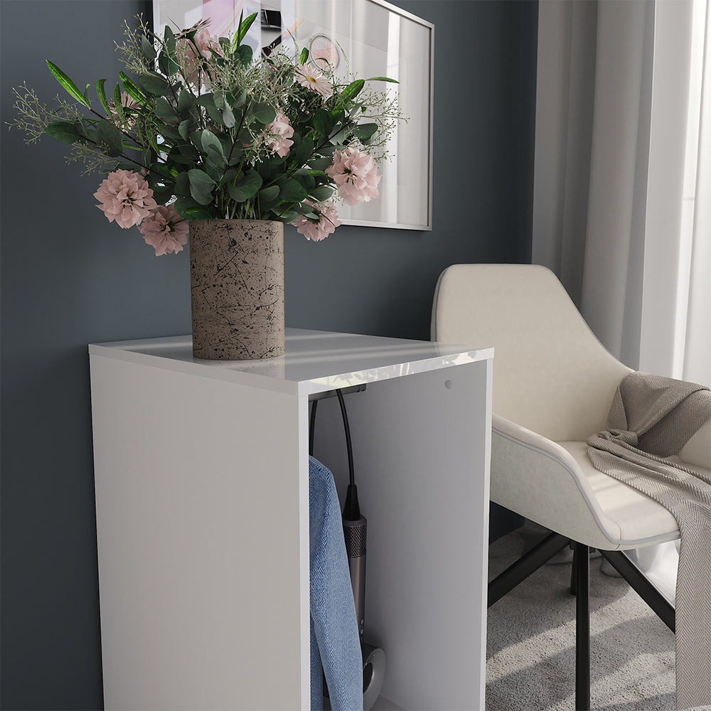 Vicco Credenza Bianco 40.2 x 76.2 cm con coperchio del contenitore