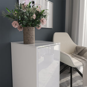 Vicco Credenza Bianco 40.2 x 76.2 cm con coperchio del contenitore